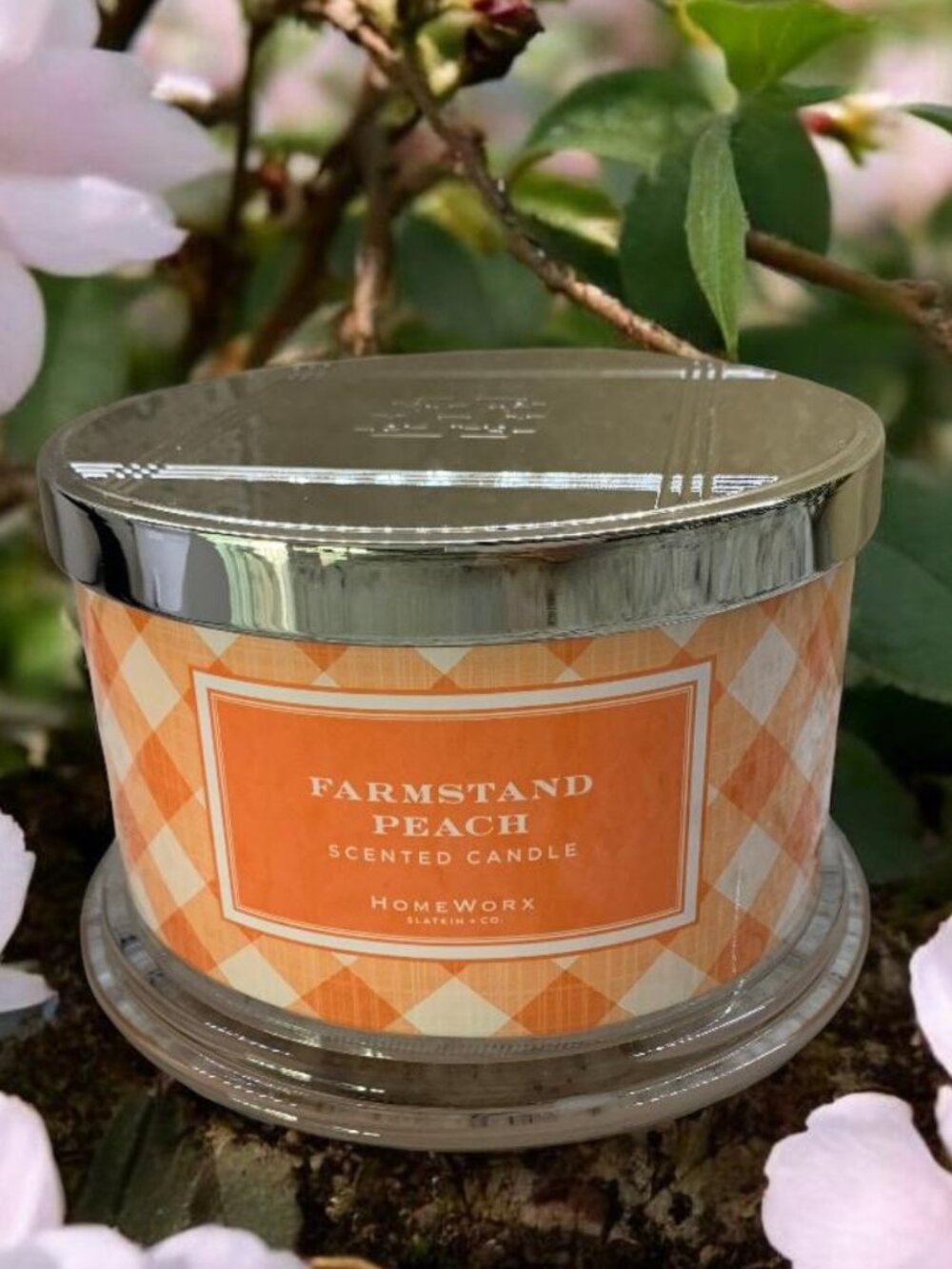 HomeWorx by Harry Slatkin Farmstand Peach Scented 4-Wick Candle 18oz